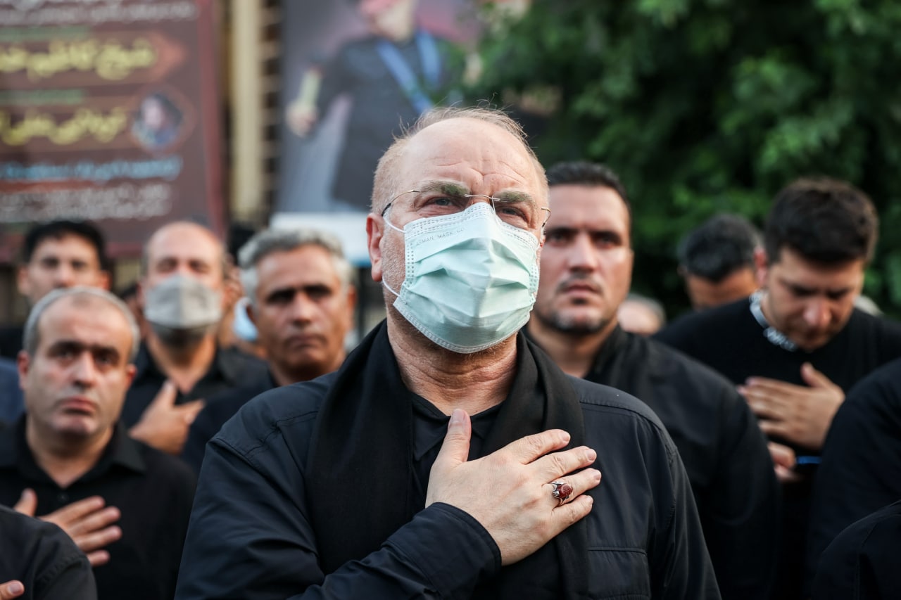 حضور قالیباف در تجمع بزرگ عزاداری اردبیلی‌های مقیم تهران