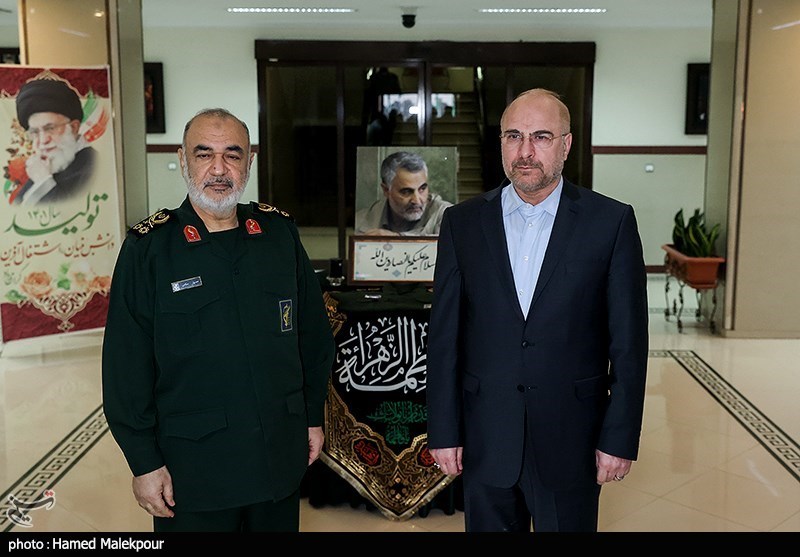 دیدار بامدادی رئیس مجلس با فرمانده کل سپاه