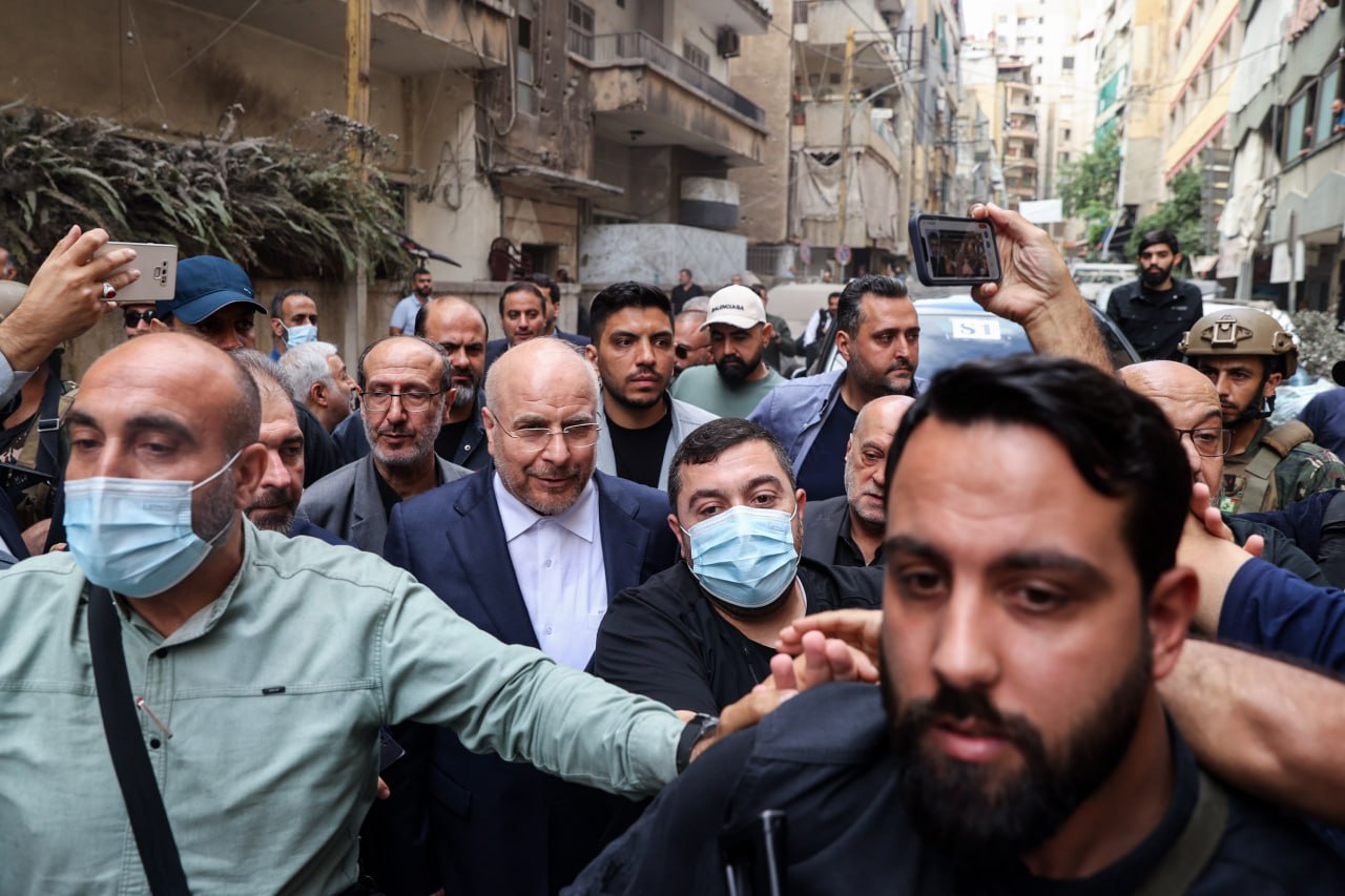 حضور قالیباف در میان ساکنان منطقه بیروت غربی