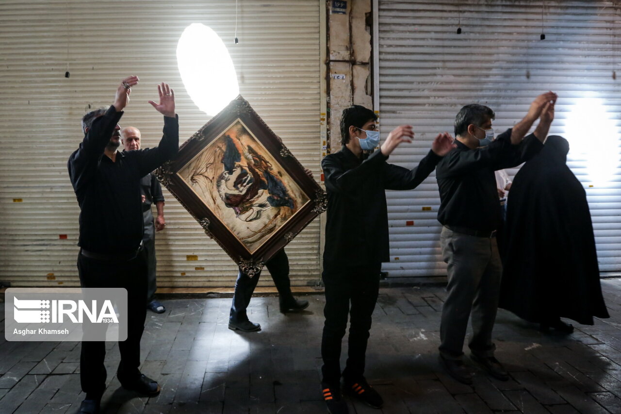 عزاداری شهادت امام جعفر صادق(ع) در بازار تهران