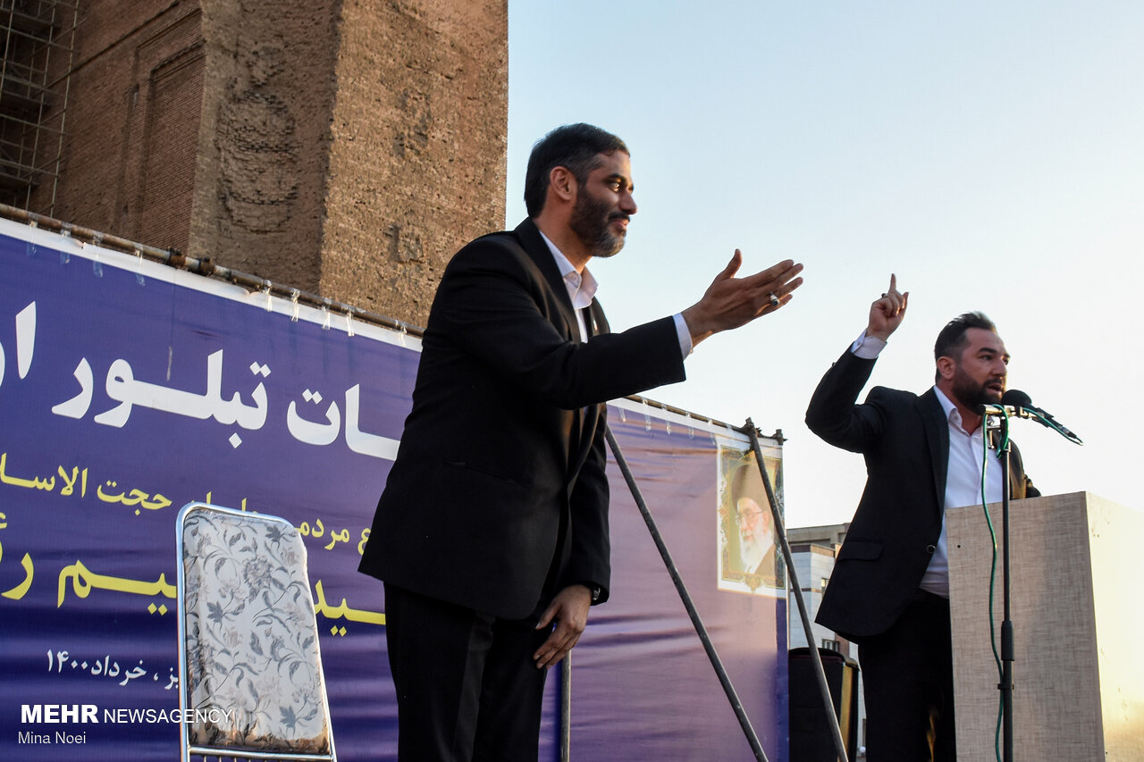 سعید محمد در اجتماع حامیان رئیسی در تبریز