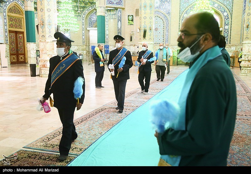 آیین غباروبی مسجد مقدس جمکران در آستانه ماه رمضان