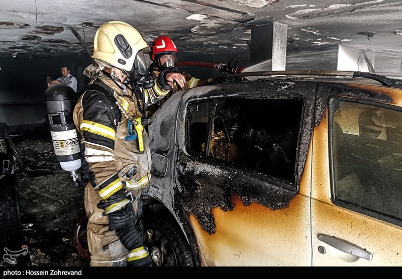 آتش سوزی در ساختمان مسکونی