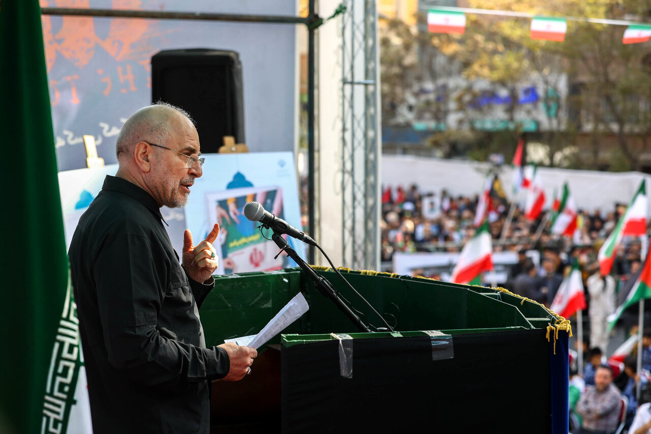 سخنرانی قالیباف در مراسم یوم‌الله ۱۳ آبان