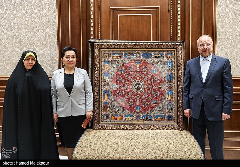 قالیباف در مجلس قانونگذاری و سنای ازبکستان