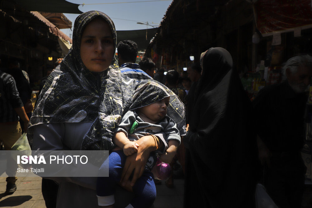 بازارگردی در گرمترین روز تابستان-کرمان