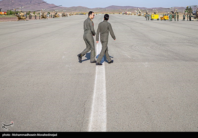 تمرین رژه بالگردی هوانیروز ارتش