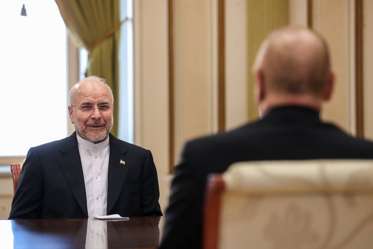 دیدار الهام علی‌اف با قالیباف در باکو