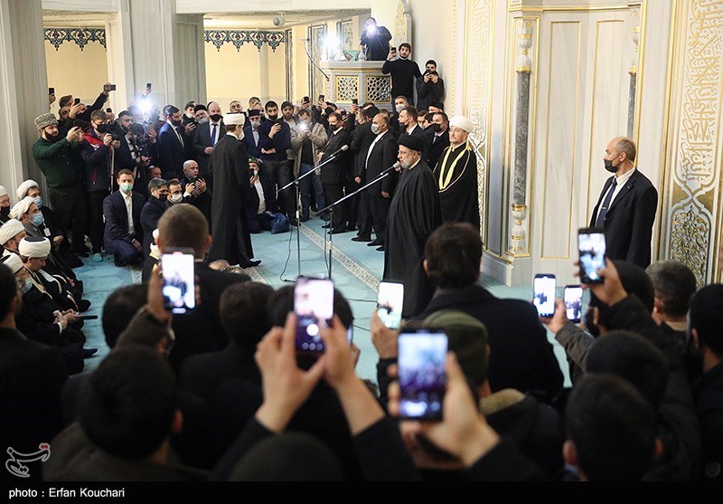 حضور و سخنرانی رئیس جمهور در مسجد جامع مسکو