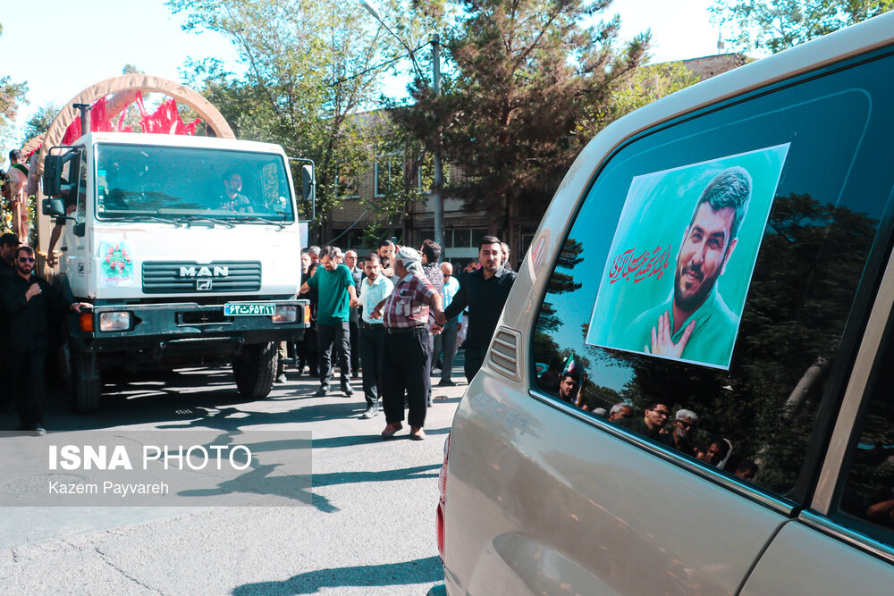 تشییع پیکر مطهر ۷ شهید حمله رژیم صهیونیستی