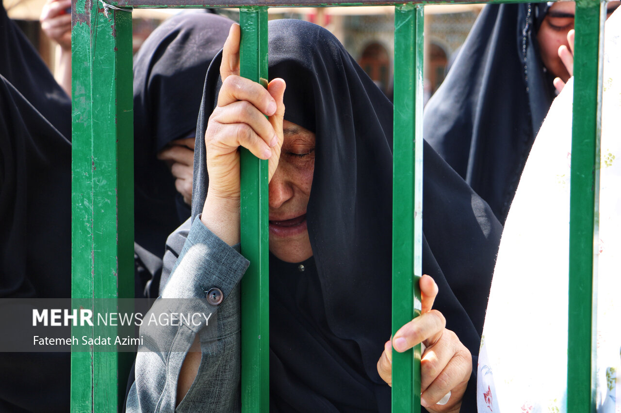 دسته عزای خادمان حرم بانوی کرامت در روز شهادت امام رضا(ع)