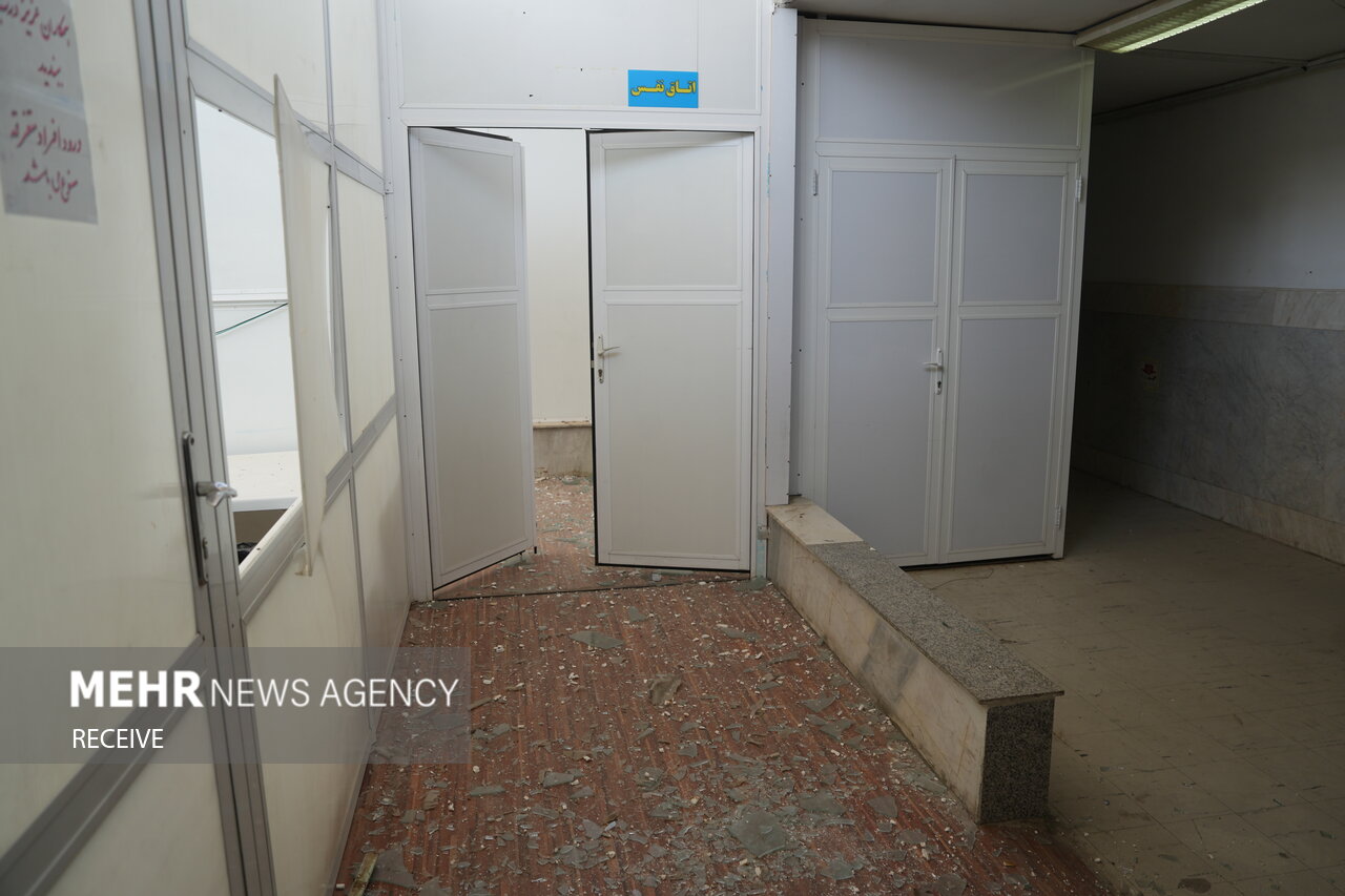 تصاویری از تعرض رژیم صهیونیستی به بیمارستان فارابی کرمانشاه