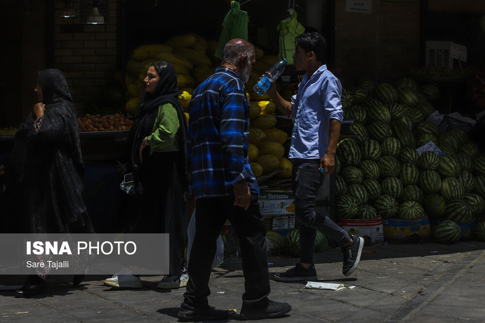 بازارگردی در گرمترین روز تابستان-کرمان