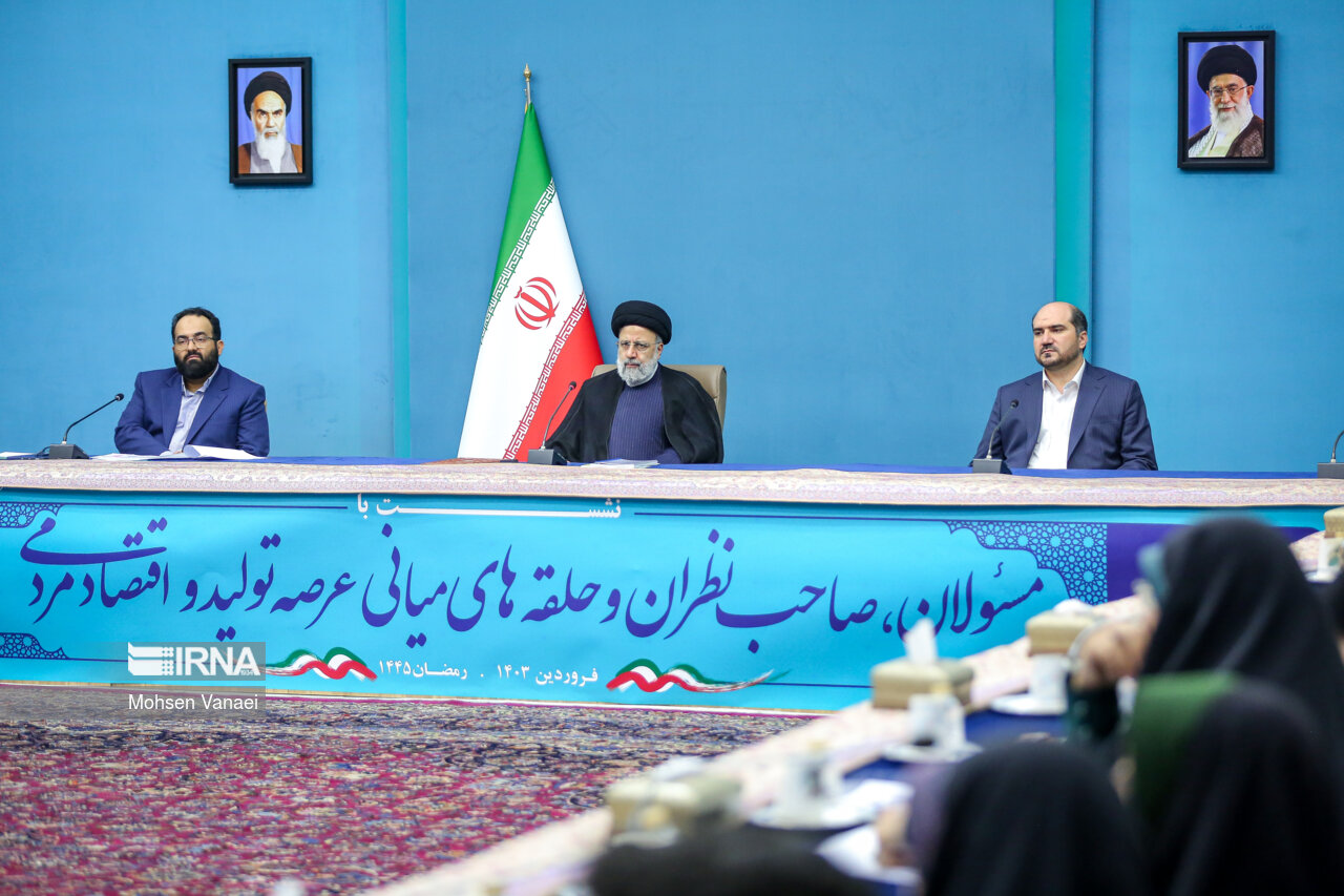 نشست مسئولان و حلقه های میانی تولید و اقتصاد مردمی با رئیس جمهور