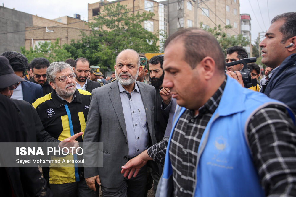 بازدید وزیر کشور از مناطق سیل‌زده مشهد