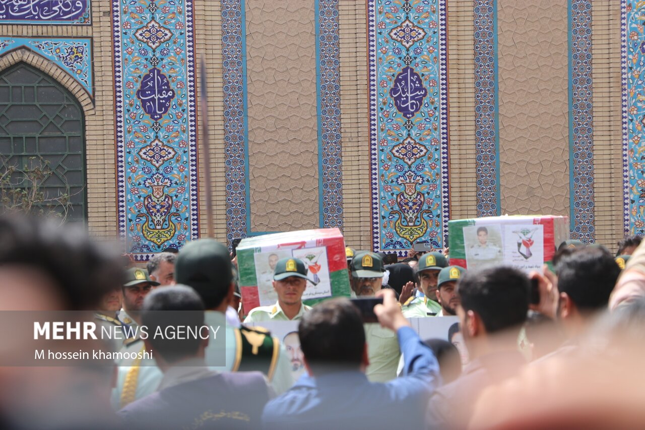 مراسم تشییع شهدای حادثه تروریستی دامن در شهر زابل