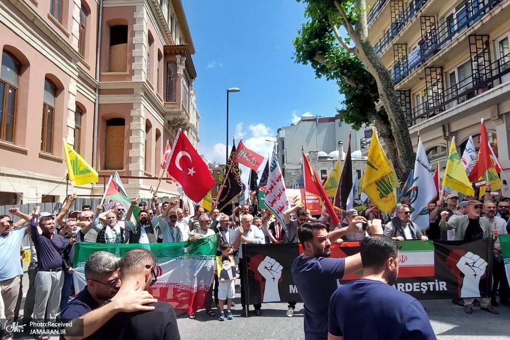 برگزاری تجمع در استانبول در حمایت از ایران