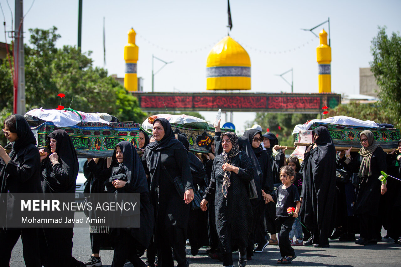 تشییع نمادین شهدای کربلا - قزوین