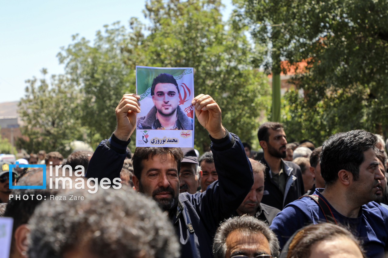 تشییع پیکر شهید «محمدرضا نوروزی مهماندوست
