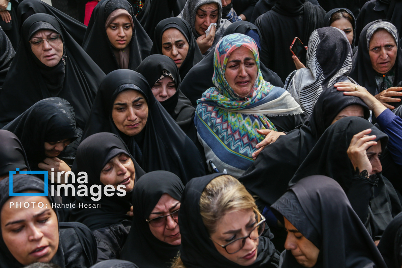 تشییع پیکر ۲ شهید تجاوز رژیم صهیونیستی در گرگان