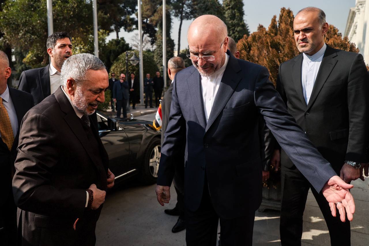 کنفرانس خبری مشترک قالیباف و محمود المشهدانی