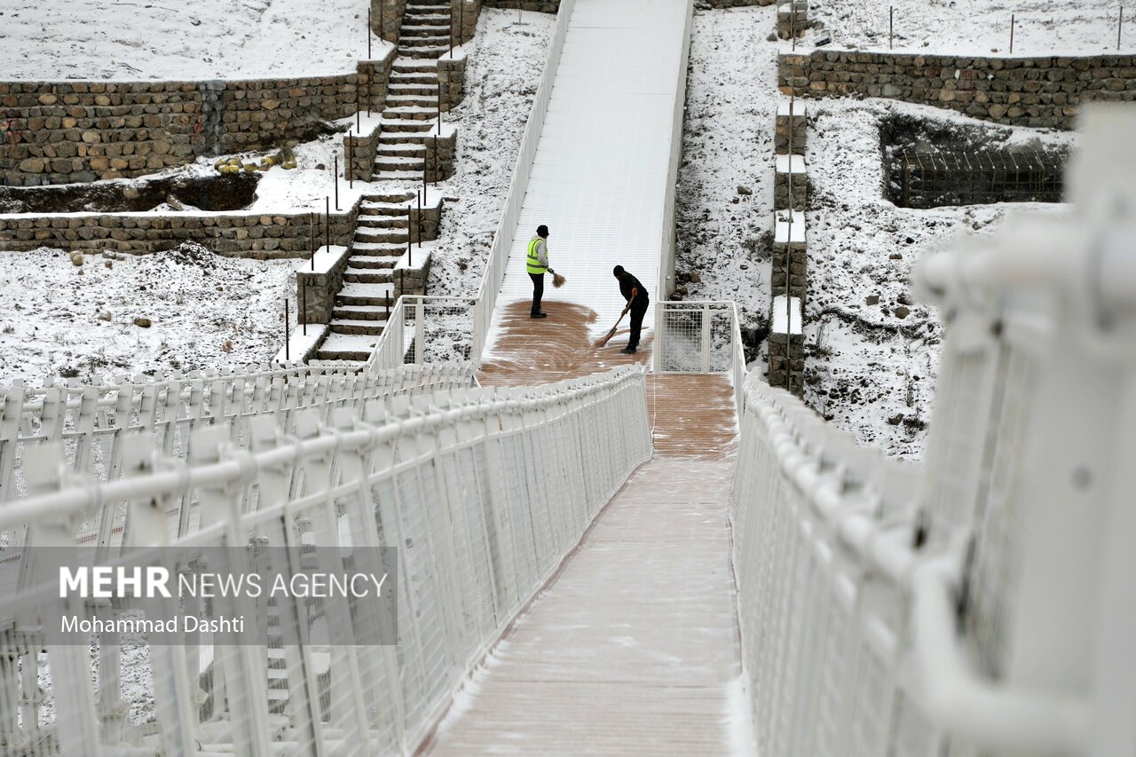 بارش برف بهاری در سرعین