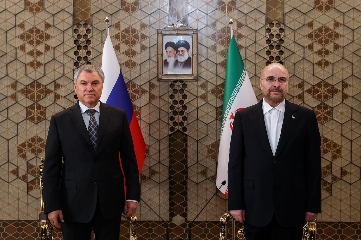 دیدار رؤسای پارلمان‌های ایران و روسیه