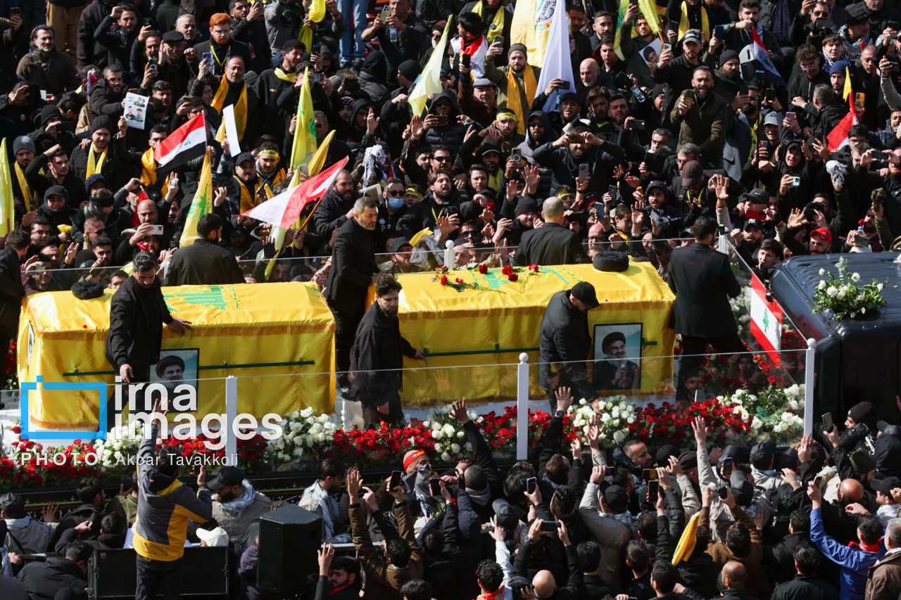 تشییع پیکر شهیدان «سید حسن نصرالله» و «سید هاشم صفی الدین»