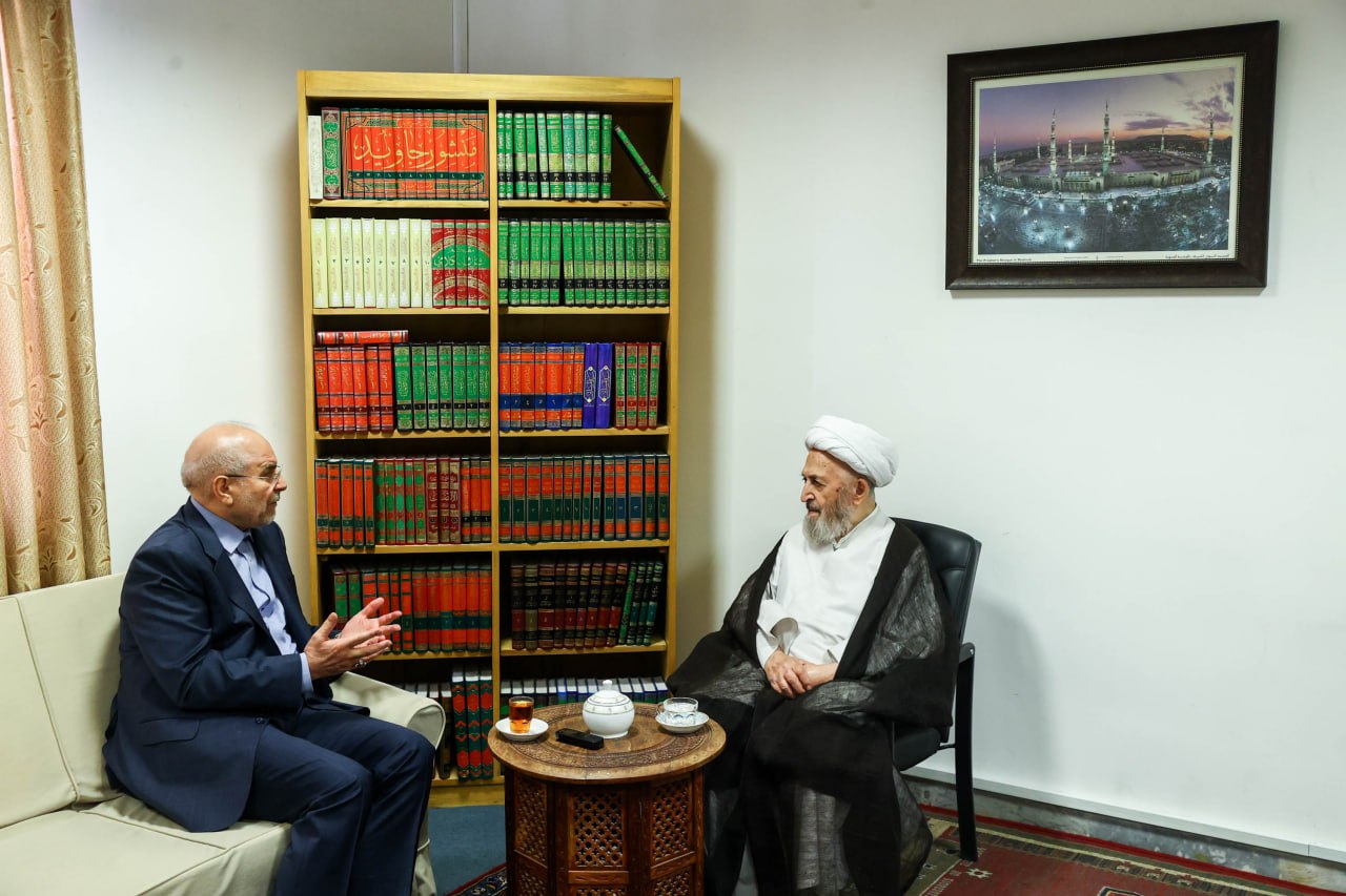 دیدار قالیباف با آیت‌الله‌العظمی شیخ جعفر سبحانی