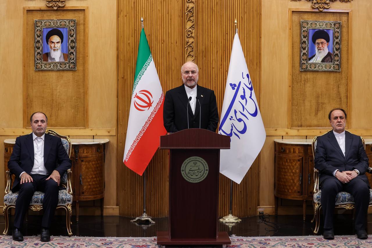 استقبال رسمی از قالیباف در بازگشت از کشور آذربایجان