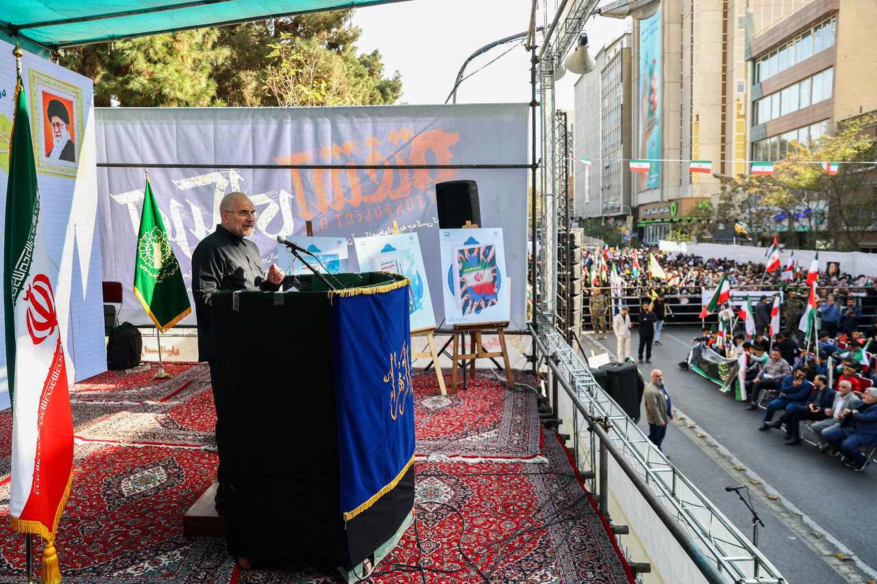 سخنرانی قالیباف در مراسم یوم‌الله ۱۳ آبان