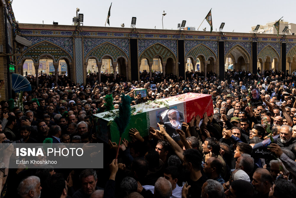 تدفین شهید طهرانچی و همسرش در حرم حضرت عبدالعظیم(ع)