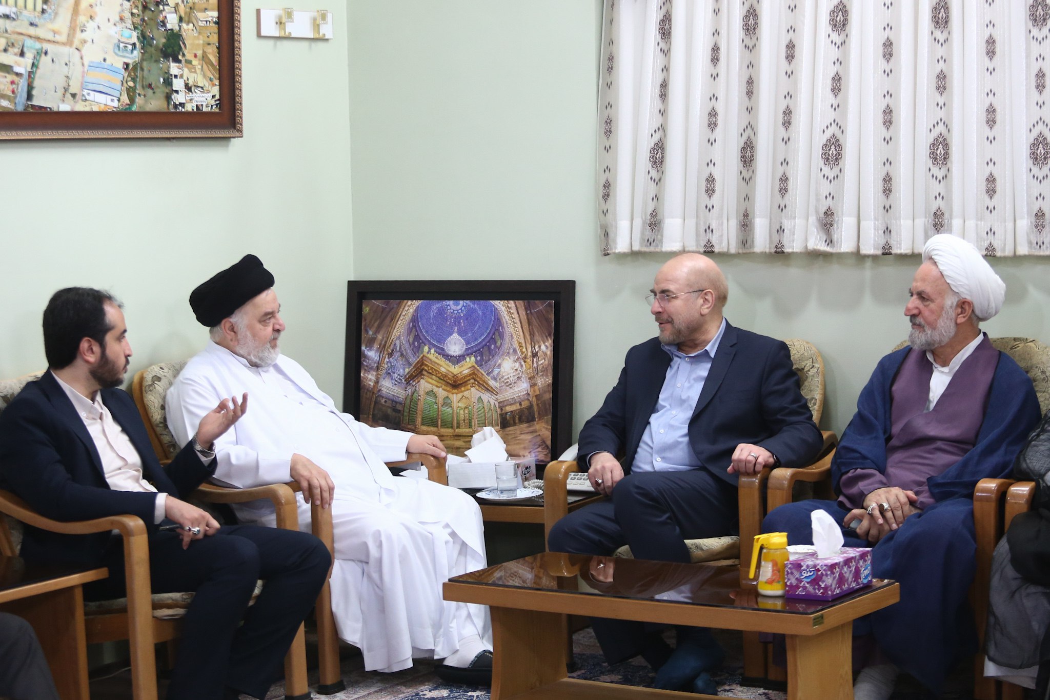 دیدار قالیباف با مراجع عظام تقلید در سفر امروز به شهر مقدس قم