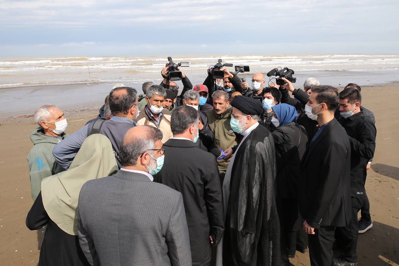 بازدید رئیسی از سواحل آزادسازی شده مازندران