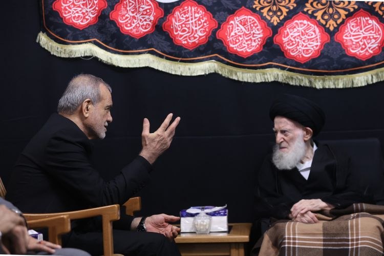 دیدار پزشکیان با آیت الله العظمی شبیری زنجانی