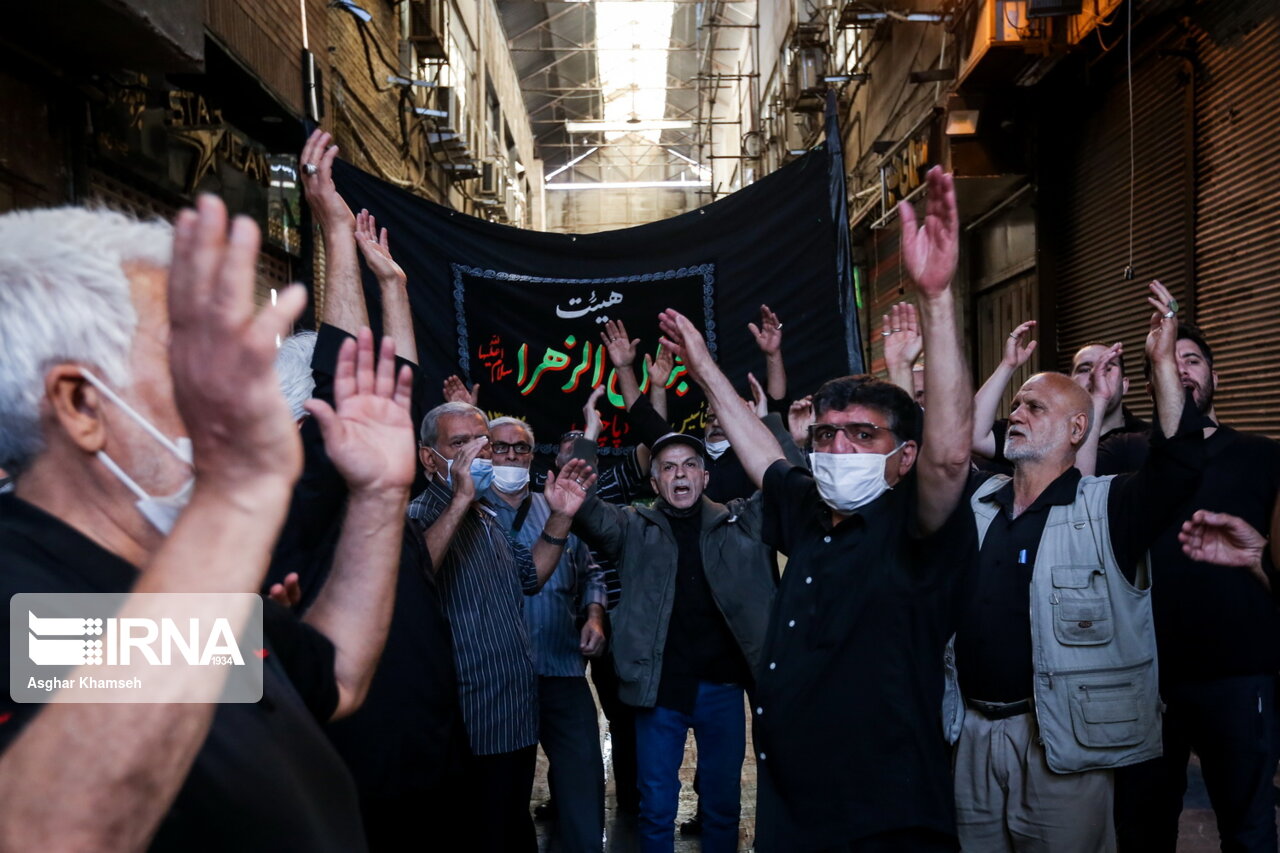 عزاداری شهادت امام جعفر صادق(ع) در بازار تهران