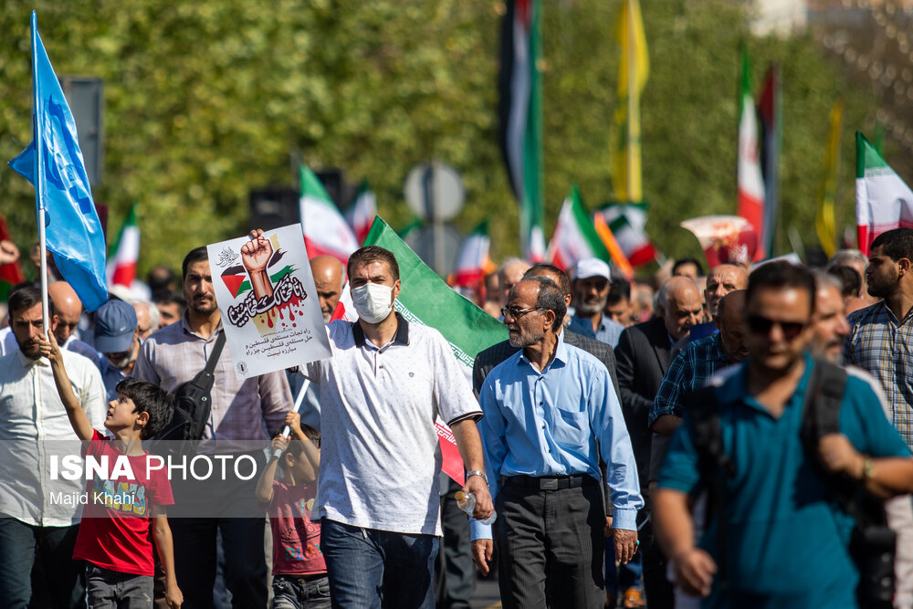 راهپیمایی حمایت از مردم غزه - تهران