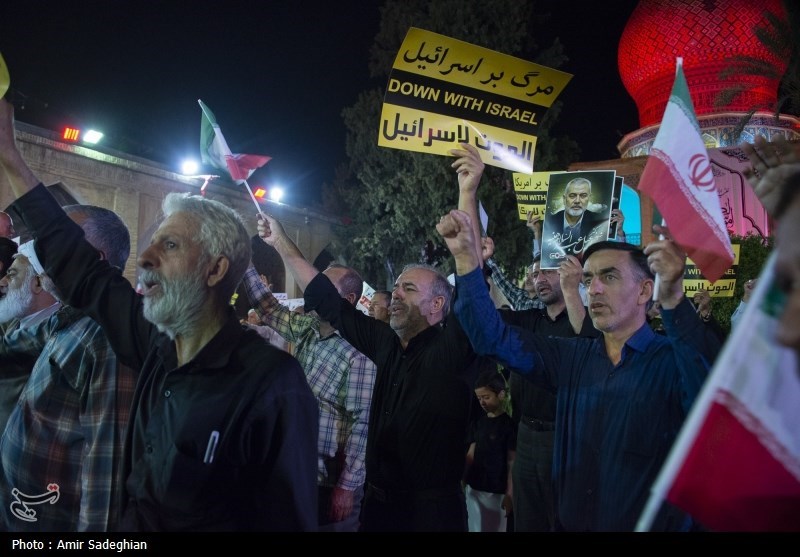 تجمع مردمی در پی محکومیت ترور شهید اسماعیل هنیه 