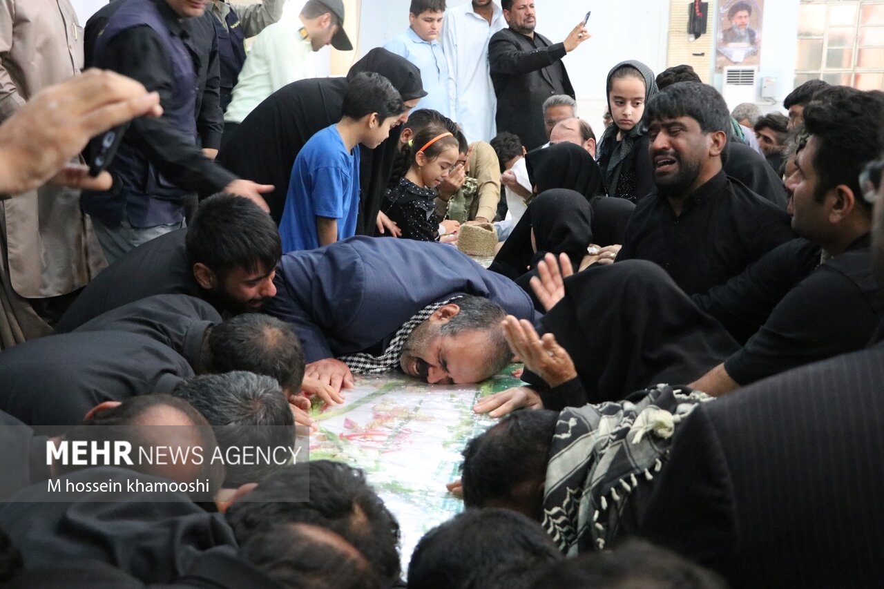 مراسم تشییع شهدای حادثه تروریستی دامن در شهر زابل