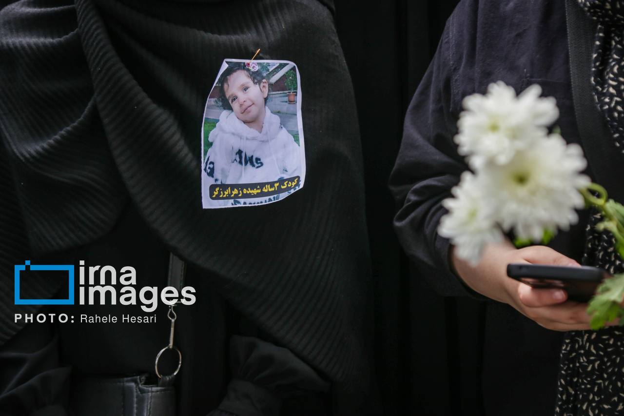 تشییع پیکر ۲ شهید تجاوز رژیم صهیونیستی در گرگان