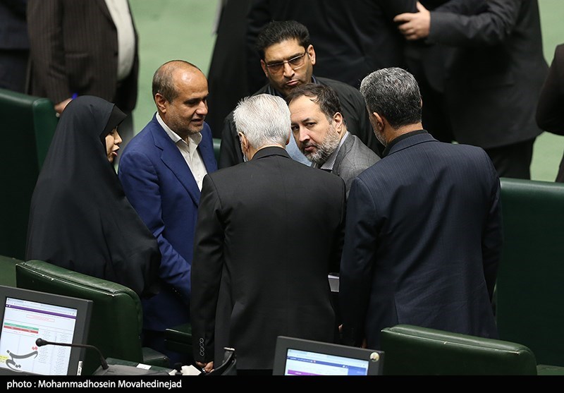 مخبر و وزرای کابینه در جلسه رای اعتماد وزیر راه 