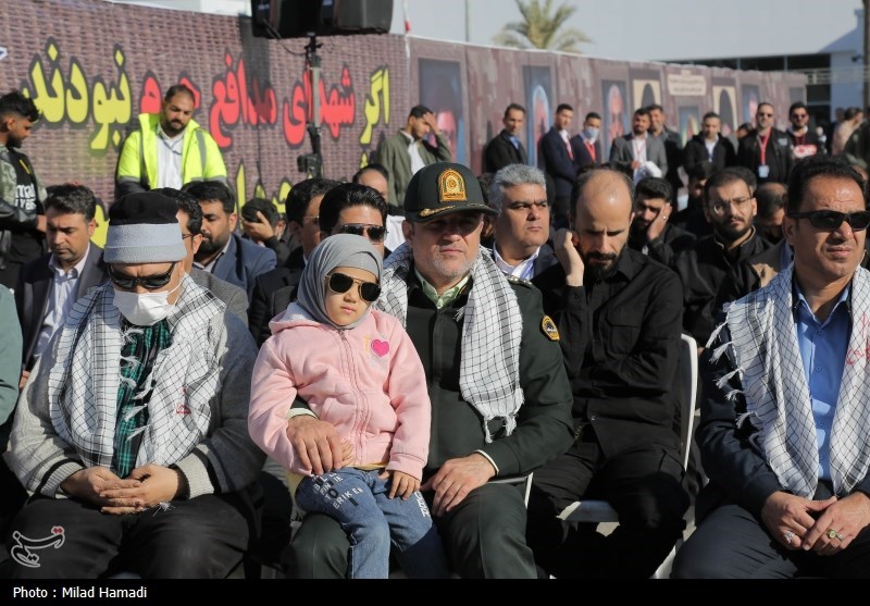 مراسم تشییع پیکر شهید گمنام در فرودگاه اهواز