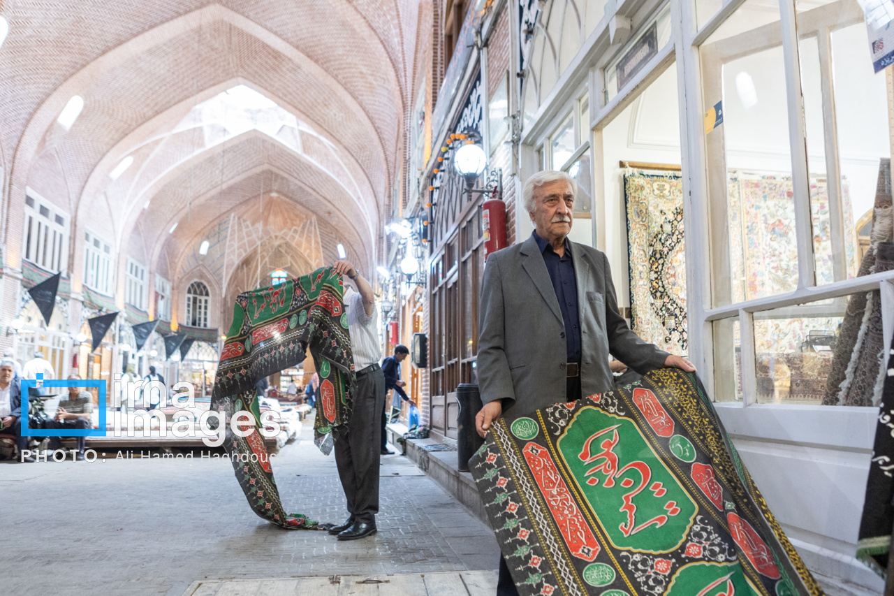 سیاهپوش شدن بازار تاریخی تبریز