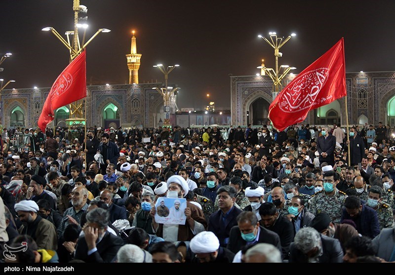 وداع با پیکر شهید «اصلانی» در حرم مطهر رضوی 