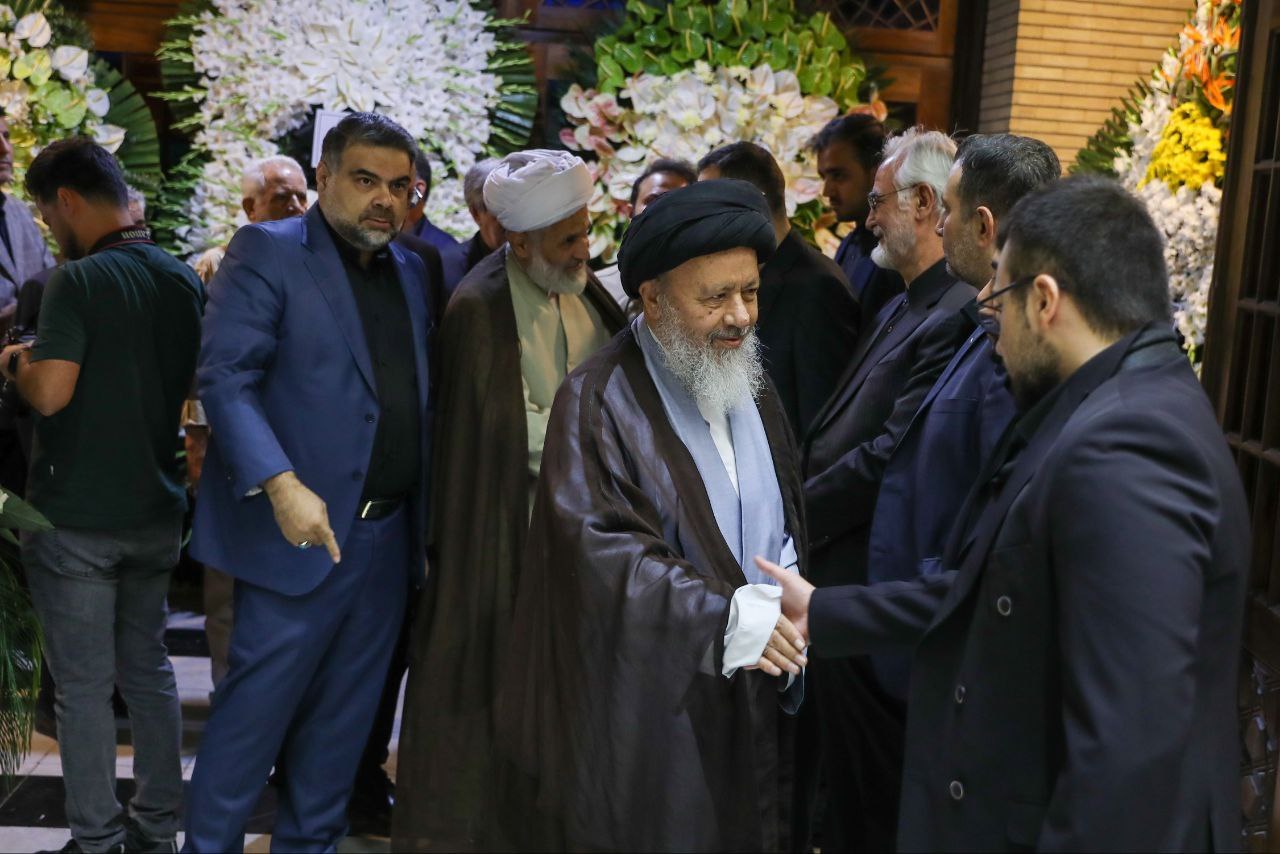 قالیباف در مراسم ترحیم والده غلامعلی حداد عادل