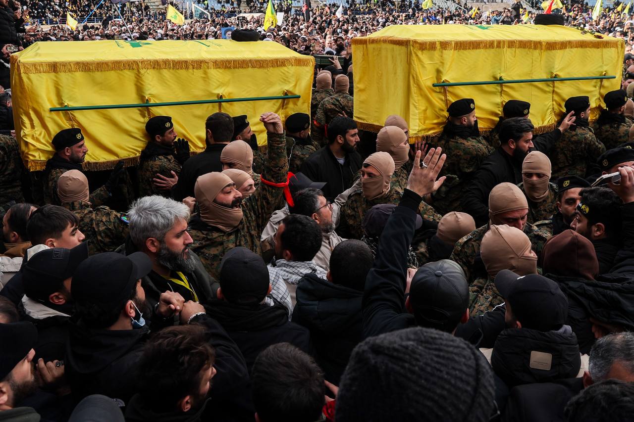 حضور قالیباف در مراسم تشییع پیکر رهبران شهید مقاومت