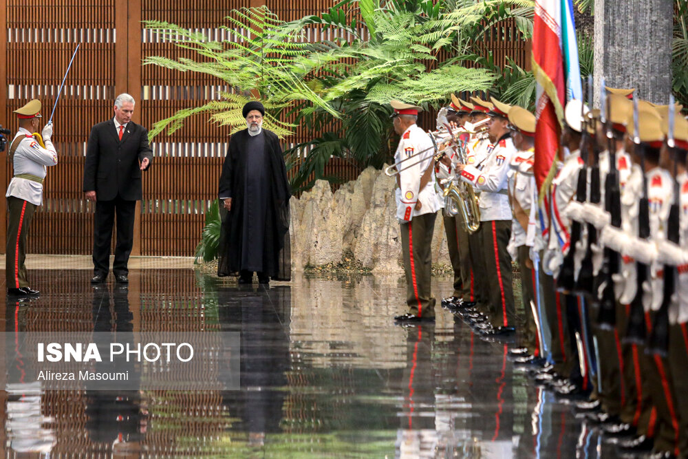 استقبال رسمی رییس جمهور کوبا از سید ابراهیم رییسی