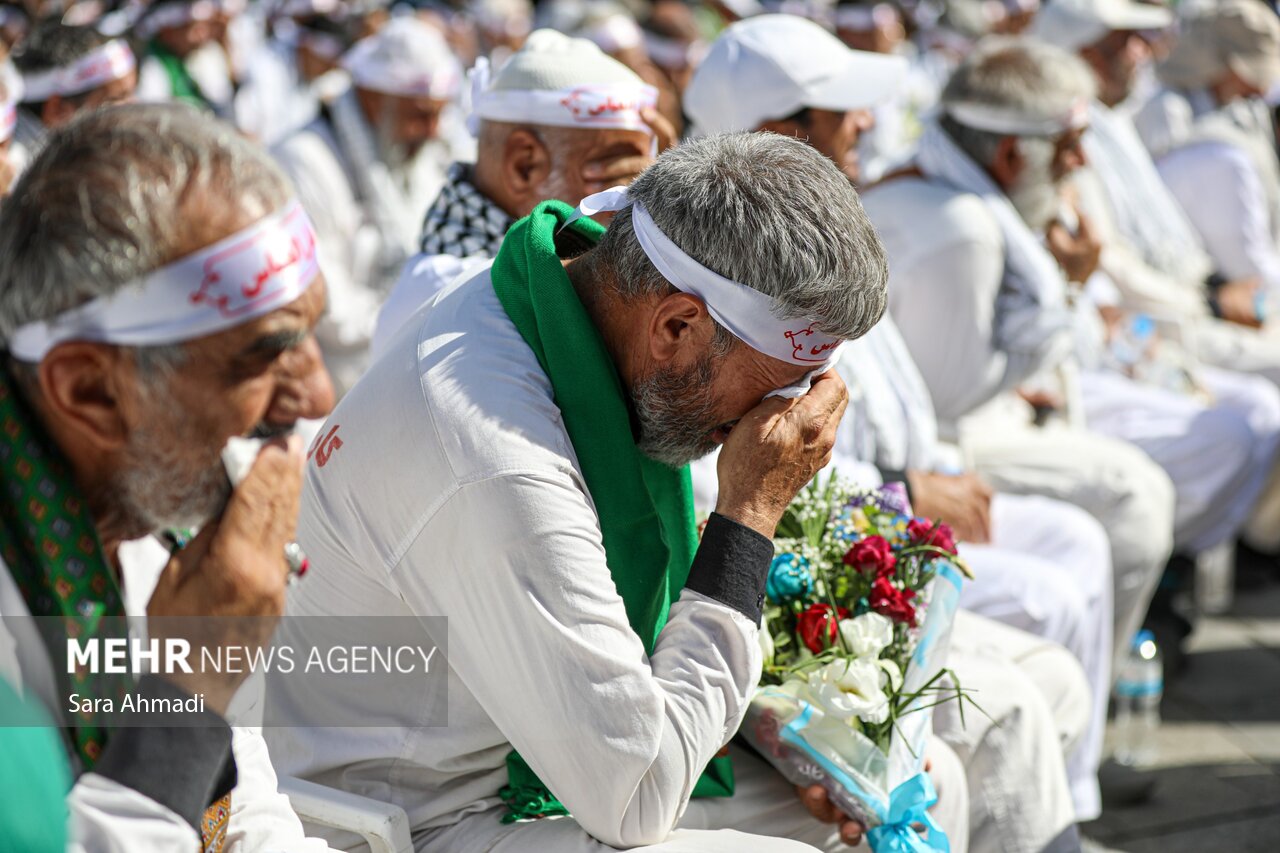آیین استقبال از کاروان پیاده انصارالحسین(ع) در مشهد