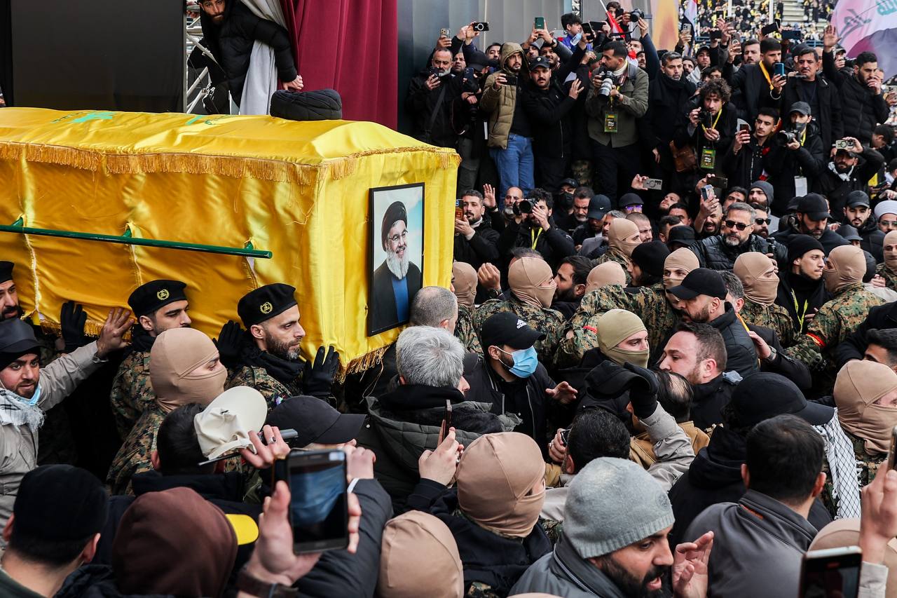 حضور قالیباف در مراسم تشییع پیکر رهبران شهید مقاومت