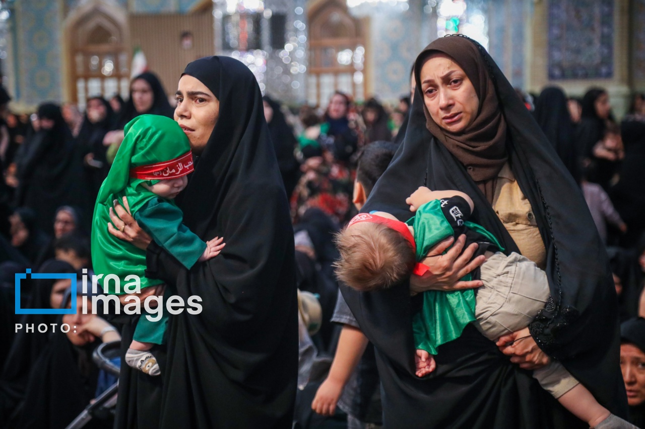 آیین شیرخوارگان حسینی در حرم مطهر رضوی
